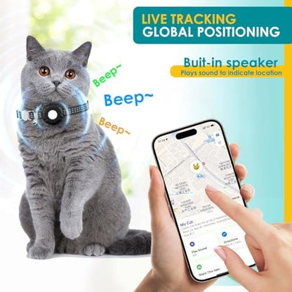 Side angle of the waterproof pet tracker illustrating its ultra thin profile and durable outer casing.