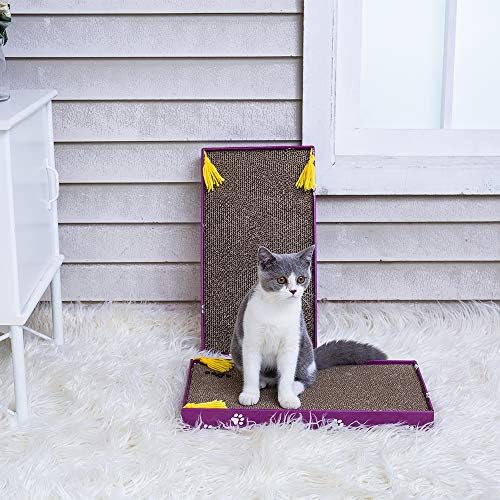 PEEKAB cat scratcher box with tassel accessory