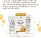 GiGi hair bleach dual component cream and activator tubes for safe cosmetic hair lightening