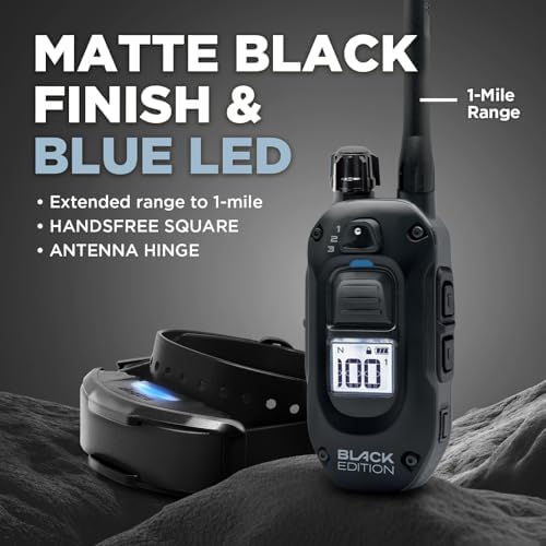 Dogtra 1900X remote training transmitter side view highlighting the boost and mode buttons