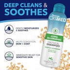 TropiClean oatmeal shampoo bottle in a lifestyle setting