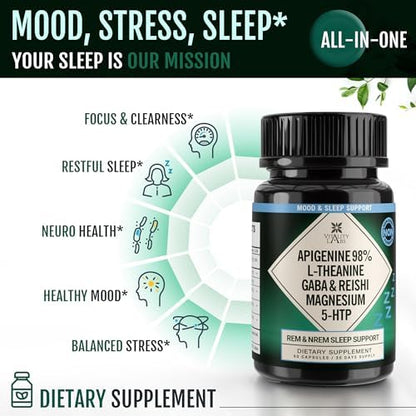 Vitality Labs vegan capsules for mood and sleep support detail view