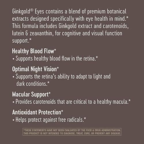 Lifestyle arrangement of Nature's Way Ginkgold Eyes tablets for eye health support