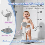 COOSEYA Baby Bath with Shower Stand Support|Anti-Pinch Soporte para Bañera de Bebé Adjustable Shower Tower and Anti-Slip for Toddler Standing Up Themselves,Ideal Gift for Infants 6-36 Months - Image 4