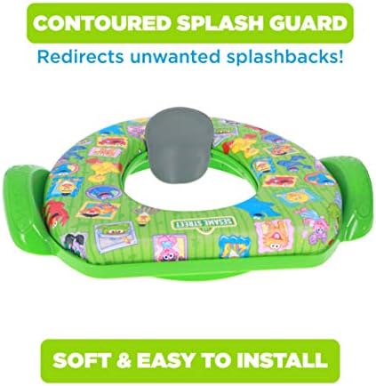 Removable foam cushion separating from the green plastic child commode ring