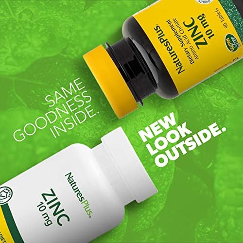 Side view of low dose zinc supplement bottle detailing chelated absorption features.