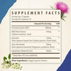 Kynderynl NAC 1000mg supplement label showing ingredient facts and dosage