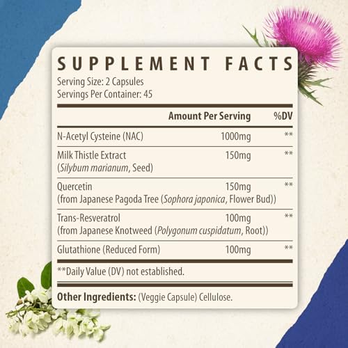 Kynderynl NAC 1000mg supplement label showing ingredient facts and dosage
