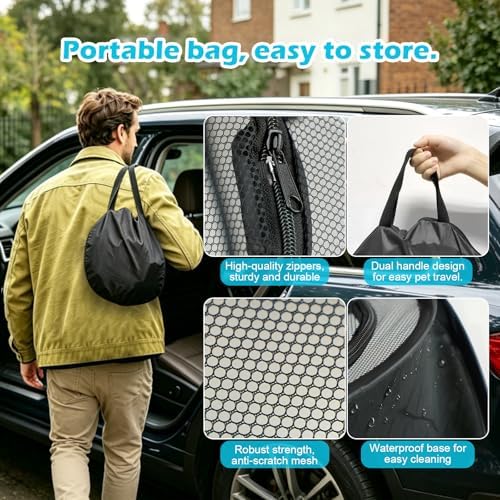 Small Animal Playpen with Surround Tunnel, Portable Foldable Outdoor Guinea Pigs Playpen with Carrying Handle, Breathable Mesh Playpen for Kitten, Hedgehog, Snake, Rabbit, Lizard, Small Pets - Image 7