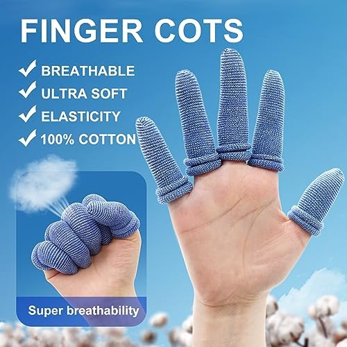 Latex-free breathable finger bandages for wound care close up