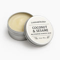 CANNABIOLOGY EST. 2016 Coconut and Sesame Multipurpose Ayurvedic Balm front view 1.5 ounce tin