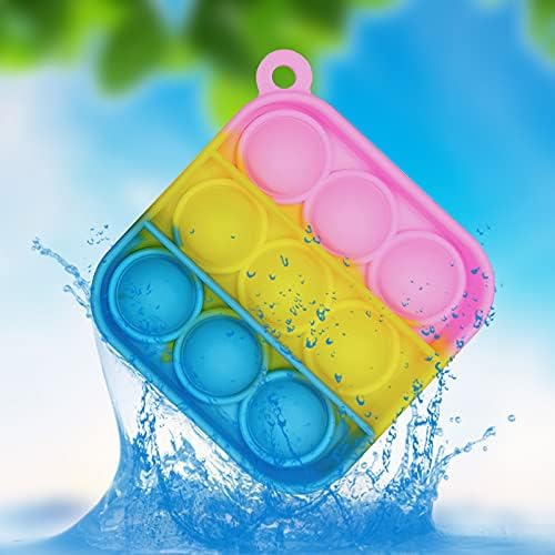 Clanam premium non toxic silicone bulk popper keychains being washed with soap and water