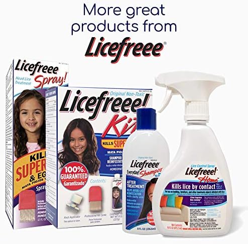 Licefreee Everyday Shampoo packaging showing ingredients and usage directions.