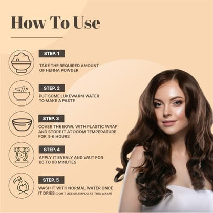 Chemical-free organic henna leaves powder for hair strengthening and scalp conditioning