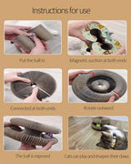 Enkman imported interactive cat scratcher packaged box showing eco friendly product specifications