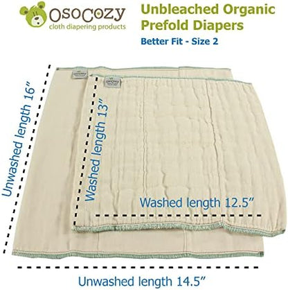 OsoCozy organic baby diaper material close up showcasing the durable and absorbent quilted gauze weave.