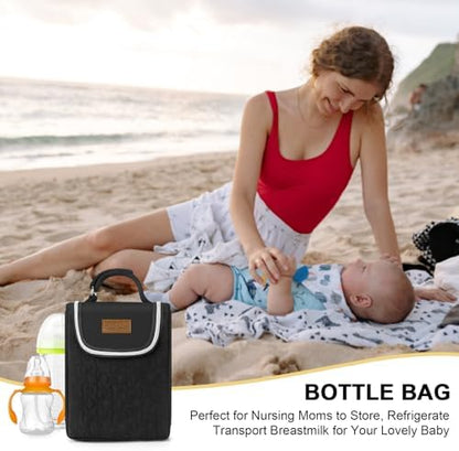 Accmor portable cooler bag holding baby bottles