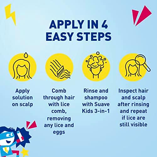 Two pack of Suave Kids lice removal solution 4 ounce bottles for kids hair care.