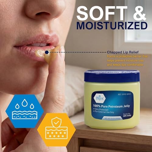 MED PRIDE 100 percent pure petrolatum jelly for cracked hands and chapped lips relief
