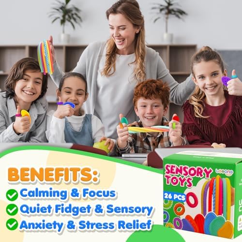 Child using Lesong stretchy sensory noodles for stress relief