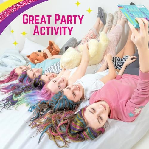 GirlZone Hair Chalk box back view displaying safety instructions, water soluble details, and non allergenic material certifications.