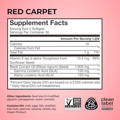 Hum Nutrition Red Carpet complete sixty count bottle layout