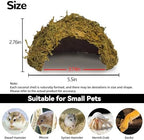 kathson 1Pcs Hamster Hideout, Moss Coconut Hut, Pet Hiding House, Hamster House for Mouse Mice Rat Guinea Pigs Reptiles - Image 3