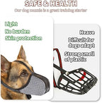 Close up of breathable mesh fabric on Joypaws dog muzzle