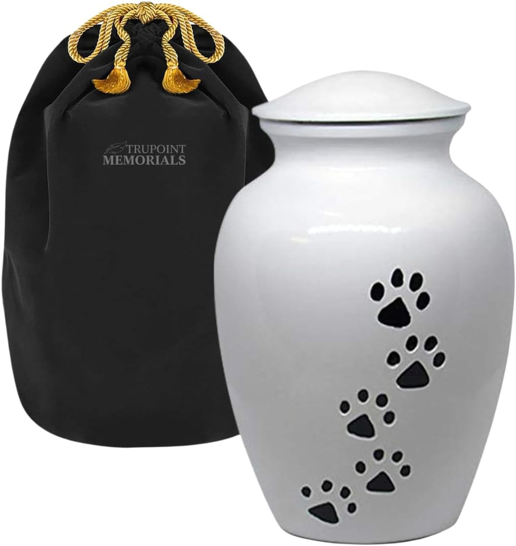 Trupoint Memorials Small Pet Urn for Dogs and Cats Ashes, Paws Print Black Cremation Urns for Pets up to 17 lbs - Image 14