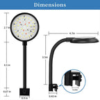 DaToo mini aquarium light mounted on small glass tank