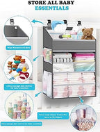 Photoone nursery storage organizer showing main diaper compartments