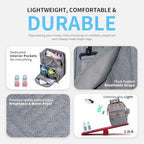 KABAQOO large capacity baby bag featuring insulated bottle holders
