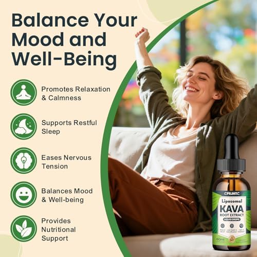 CFILIHTC Kava and Valerian Root liquid drops nutritional facts label showing ingredients