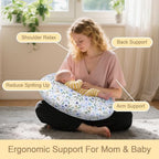 Side profile of Toysilo ergonomic nursing support cushion