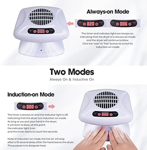 Top view of Gegong professional nail drying fan