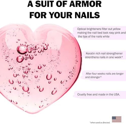 Natural nails with Perfect Formula Pink Gel Coat high-gloss finish