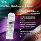 Back of Powertools TCS bottle showing directions for hair color barrier