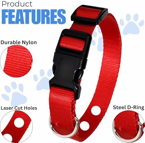Adjustable nylon collar strap for electronic training receivers