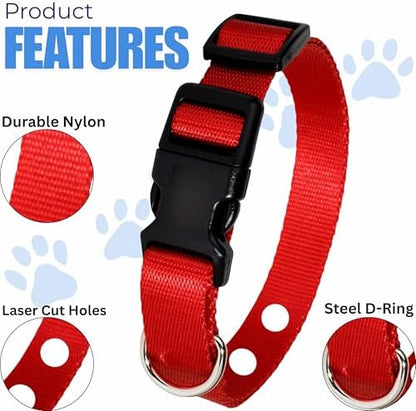 Adjustable nylon collar strap for electronic training receivers