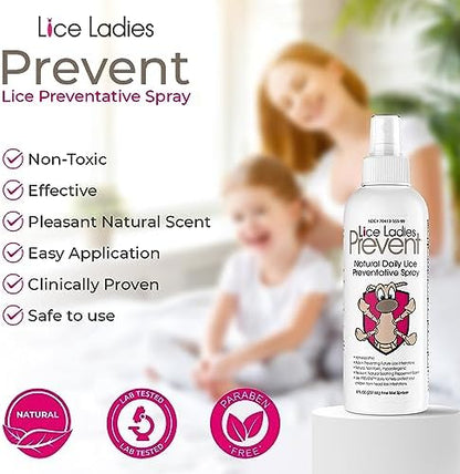 Lice Ladies professional grade homeopathic lice prevention spray packaging details