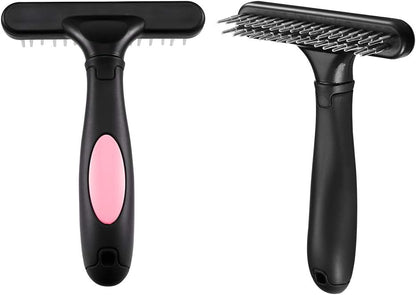 Ordermore stainless steel deshedding comb close up showing rounded pins