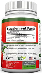 NutriONN Lycopene natural tomato extract bottle label details