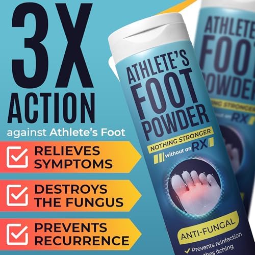 Miconazole nitrate 2 percent medicated foot powder bottles for itching and burning relief