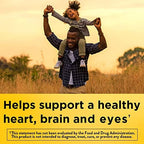 Nature Made fish oil bottle showing key heart and brain health benefits