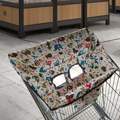 Soft cushioned toddler cart protector showcasing the fabric leg openings.