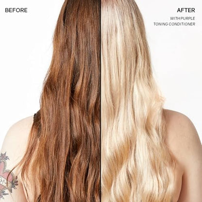 Overtone professional grade vegan hair bleach powder and developer bottle contents displayed together