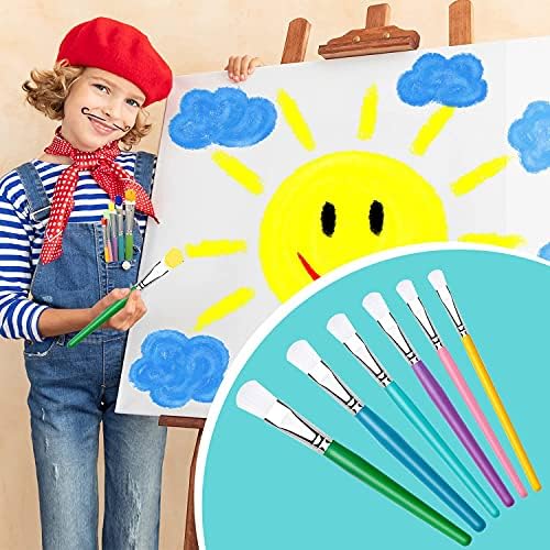 YGAOHF children art supplies set displayed next to watercolor and acrylic paint palettes