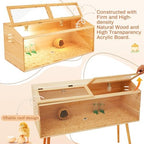 CroBlissful 40 x 16 x 16 in Brooder Kit Box for Chicken Quails Indoor Outdoor with Leg Stand Sliding Door, Bulb Set and Feeder, Baby Chicken Coops for Ducks, Hamsters, Lizards, Mice, Rat - Image 5