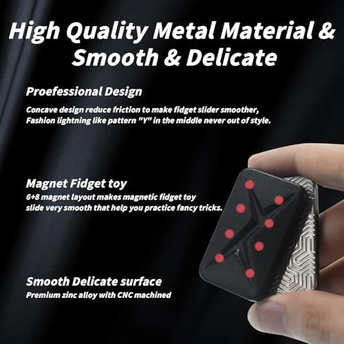 GoQQby everyday carry metal magnetic slider showing back contact textured grip.