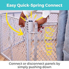Premium imported American baby gate packed tightly in its folded compact travel size